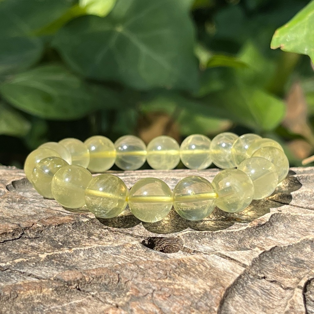 11mm stretchable lemon quartz bracelet‎ 0117